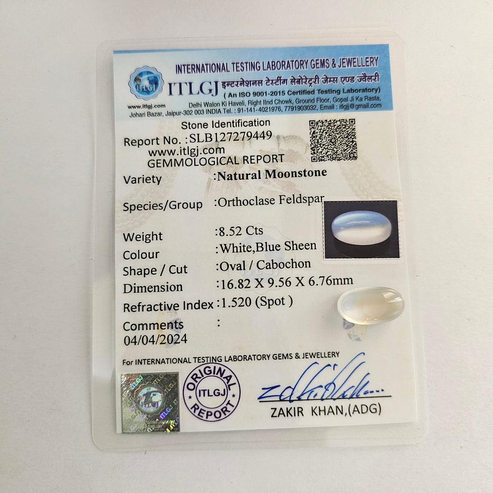 Certified Moonstone 8.50 Cts (9.35 Ratti)
