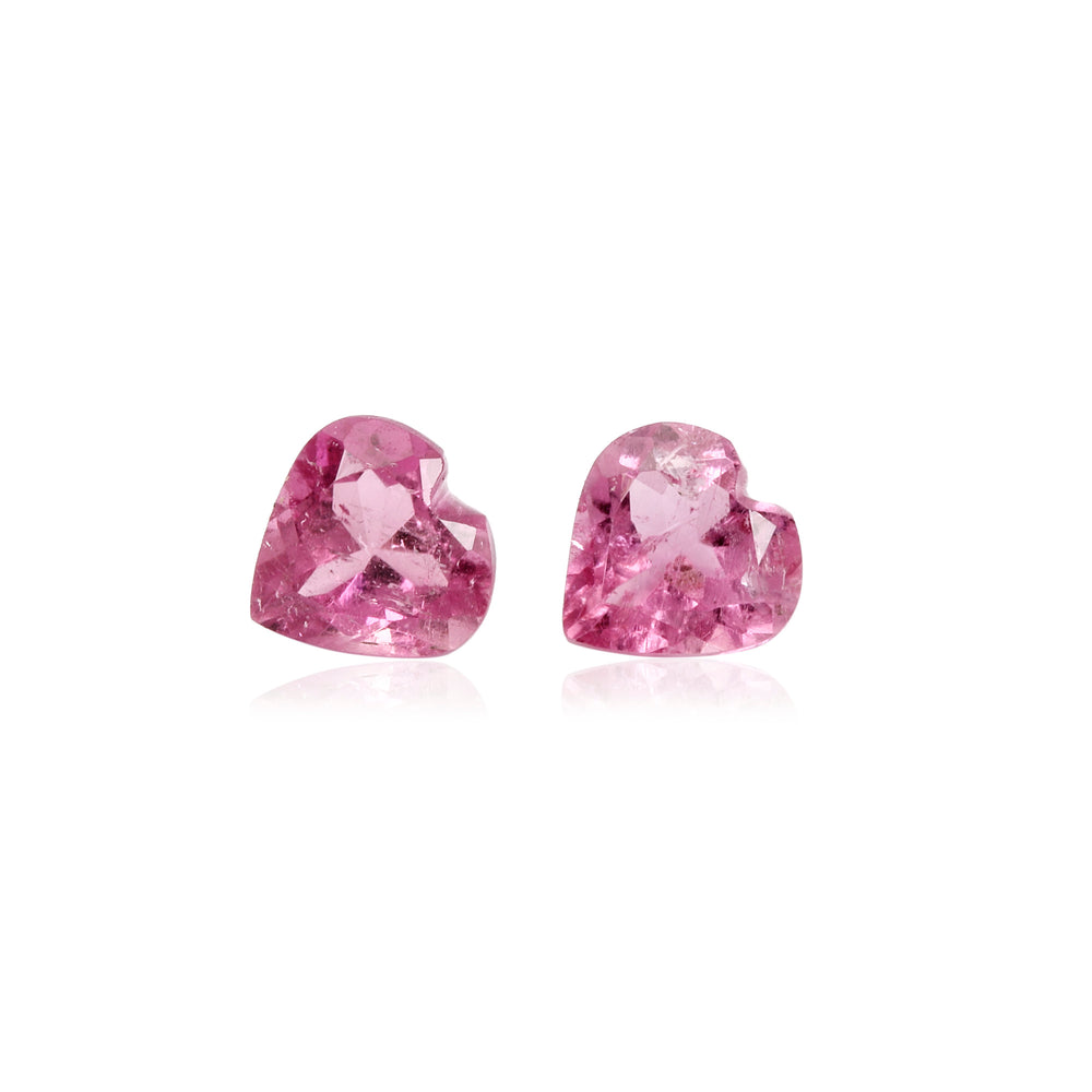 2Pc Lot Pink Tourmaline (Heart 5x5mm) KTSI08
