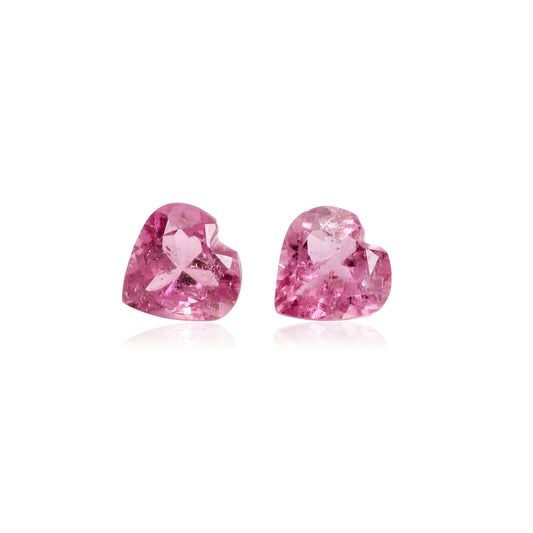 2Pc Lot Pink Tourmaline (Heart 5x5mm)