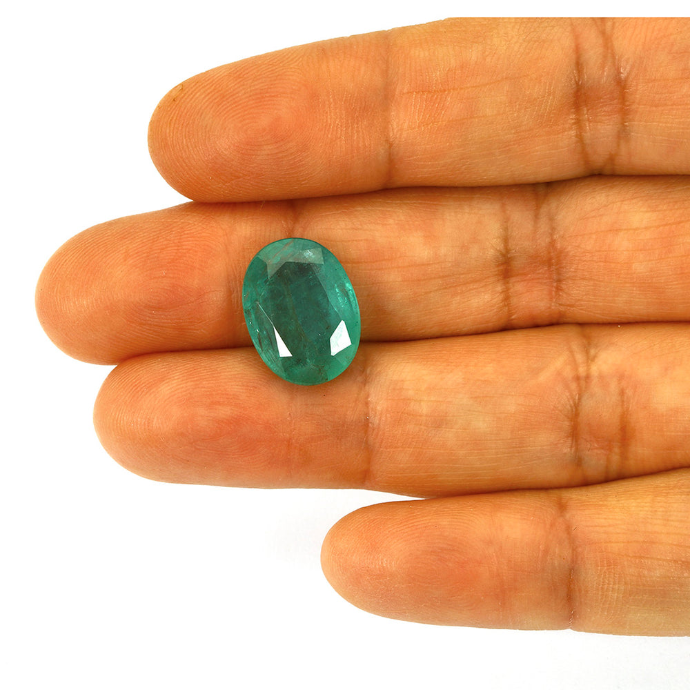 Certified Zambian Emerald (Panna)-9.07 Carats (9.97 Ratti) Zambia, SKU: LJZI95