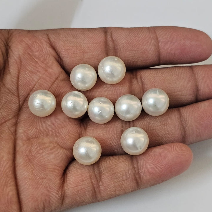 White South Sea Pearl Undrilled 7.75 Carats (8.52 Ratti) 10-11mm LRCI40