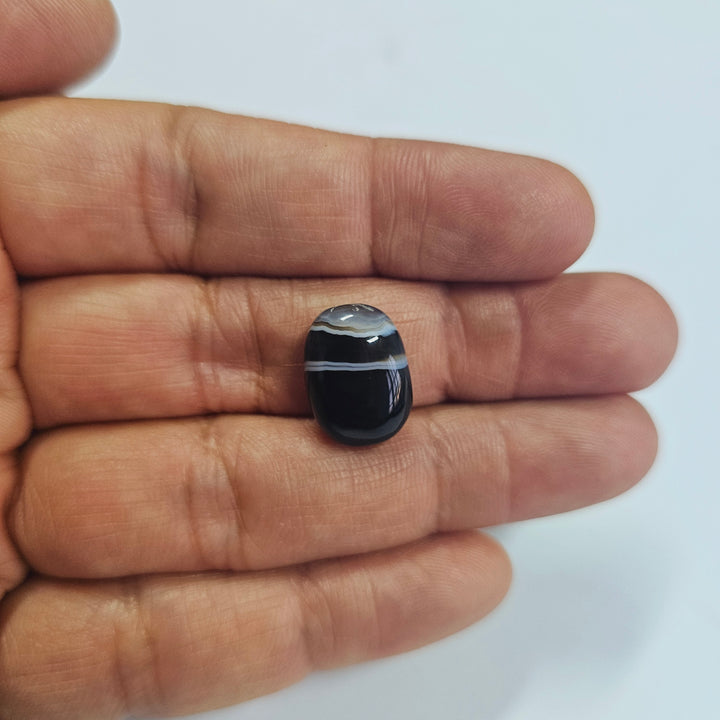 Certified Sulemani Hakik (Black Agate) 20.30Cts. (13.53 Ratti)