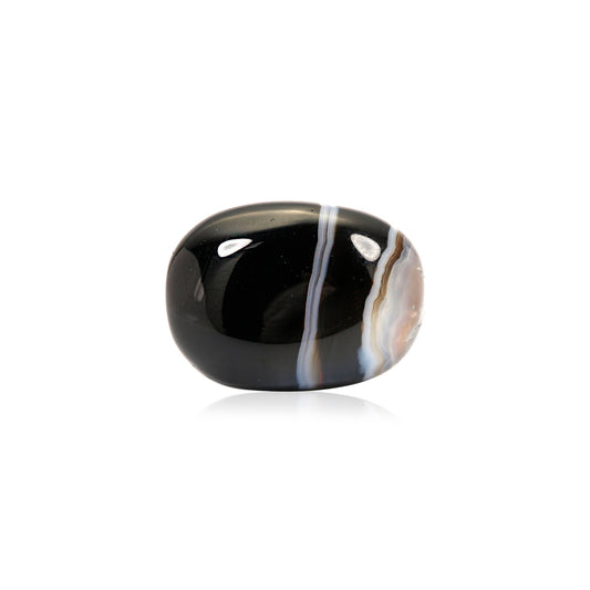 Certified Sulemani Hakik (Black Agate) 20.30Cts. (13.53 Ratti)