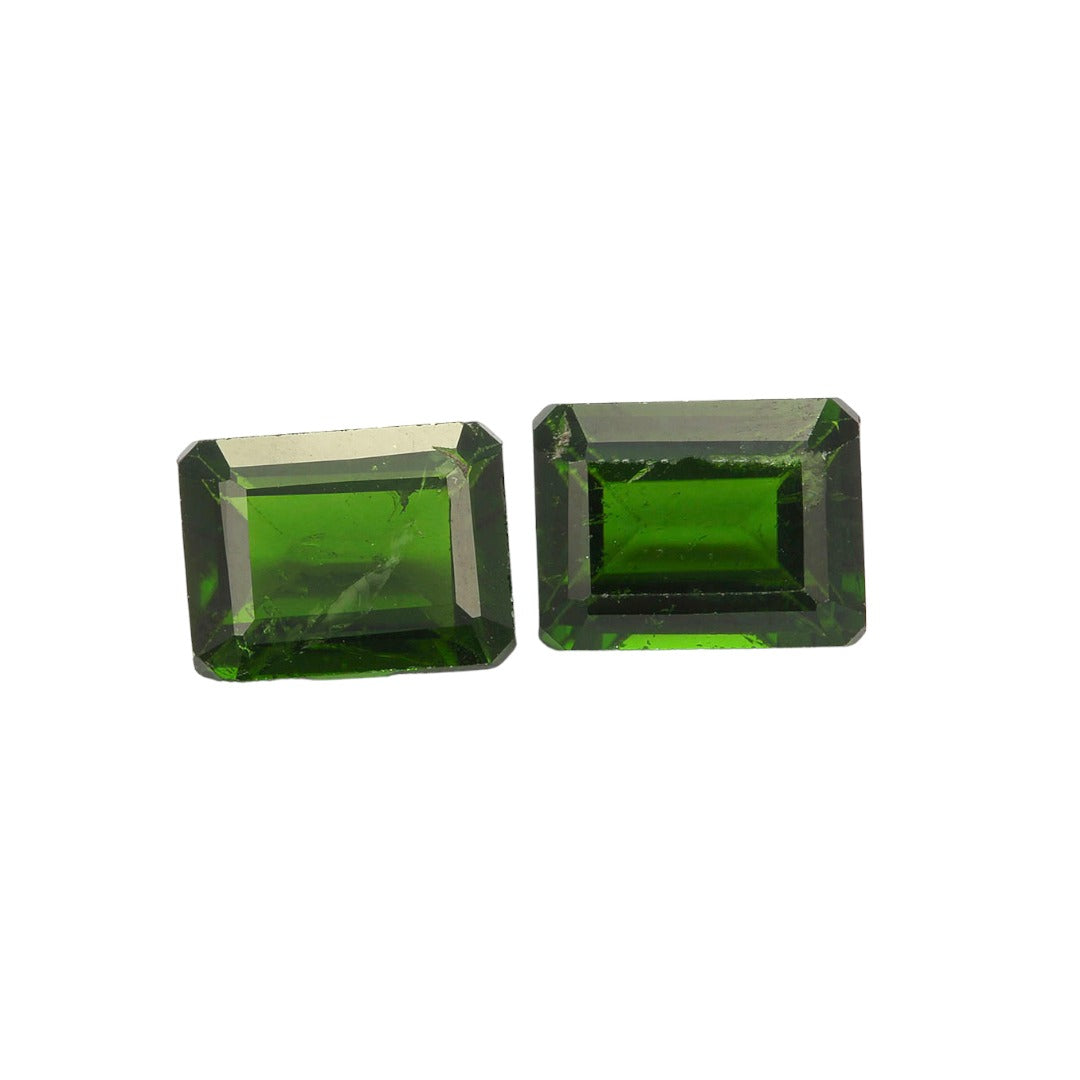 Chrome Diopside Pair Octagon 4.65 Carats