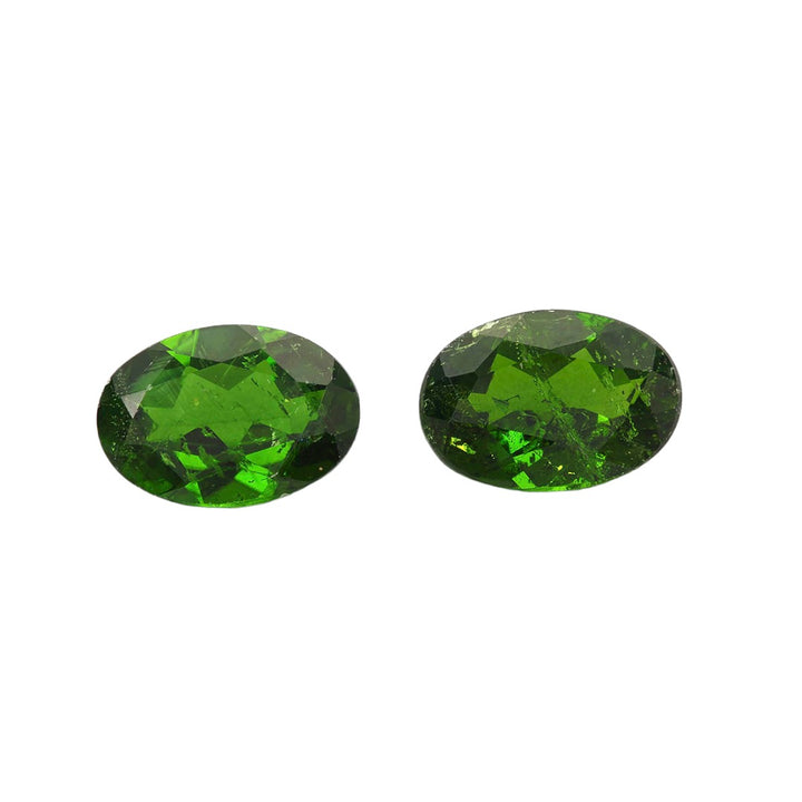 Chrome Diopside Pair Oval 10x7mm 4.10 Carats