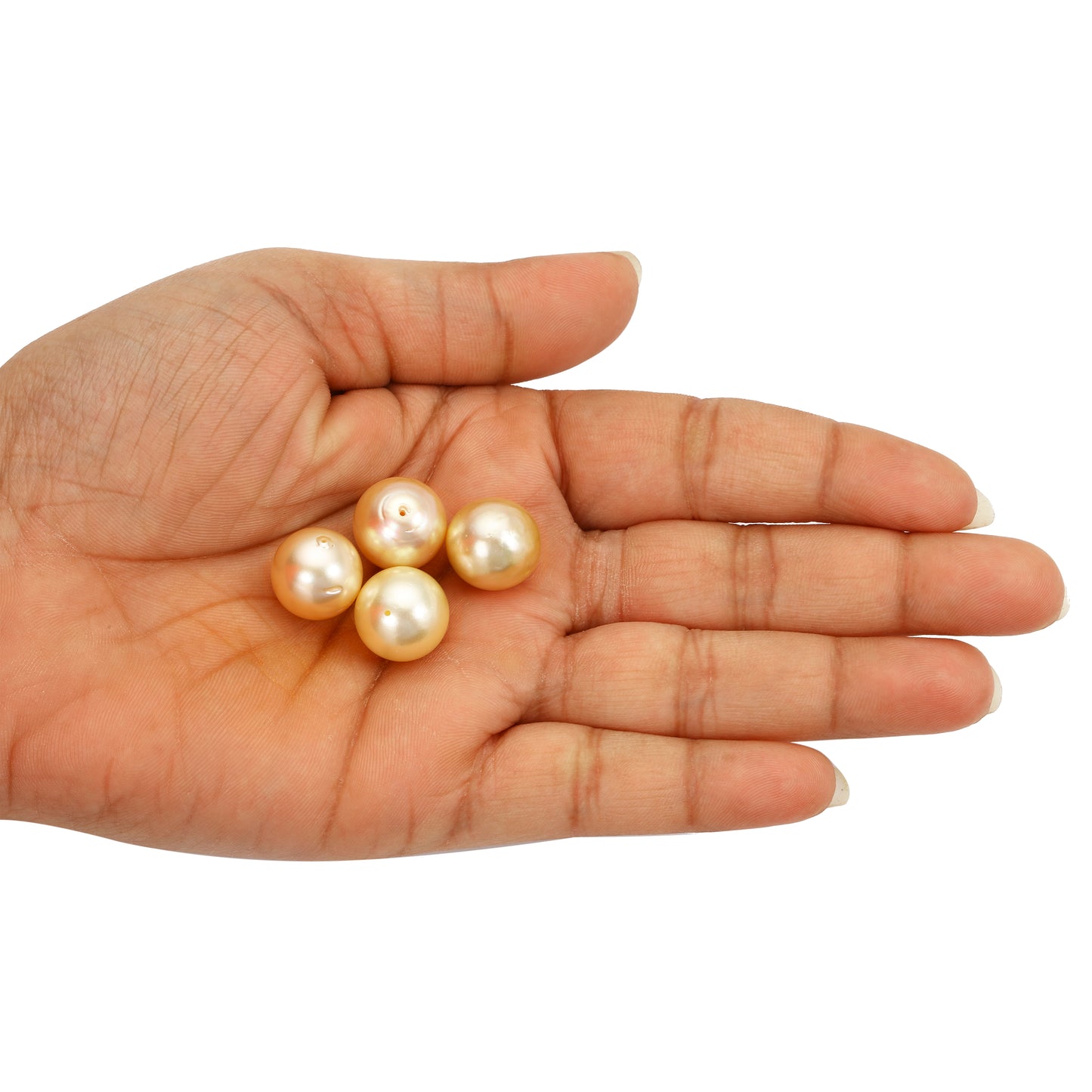 Golden South Sea Pearl Full Drilled 13mm-14mm 17.05 Carats LUOZ63