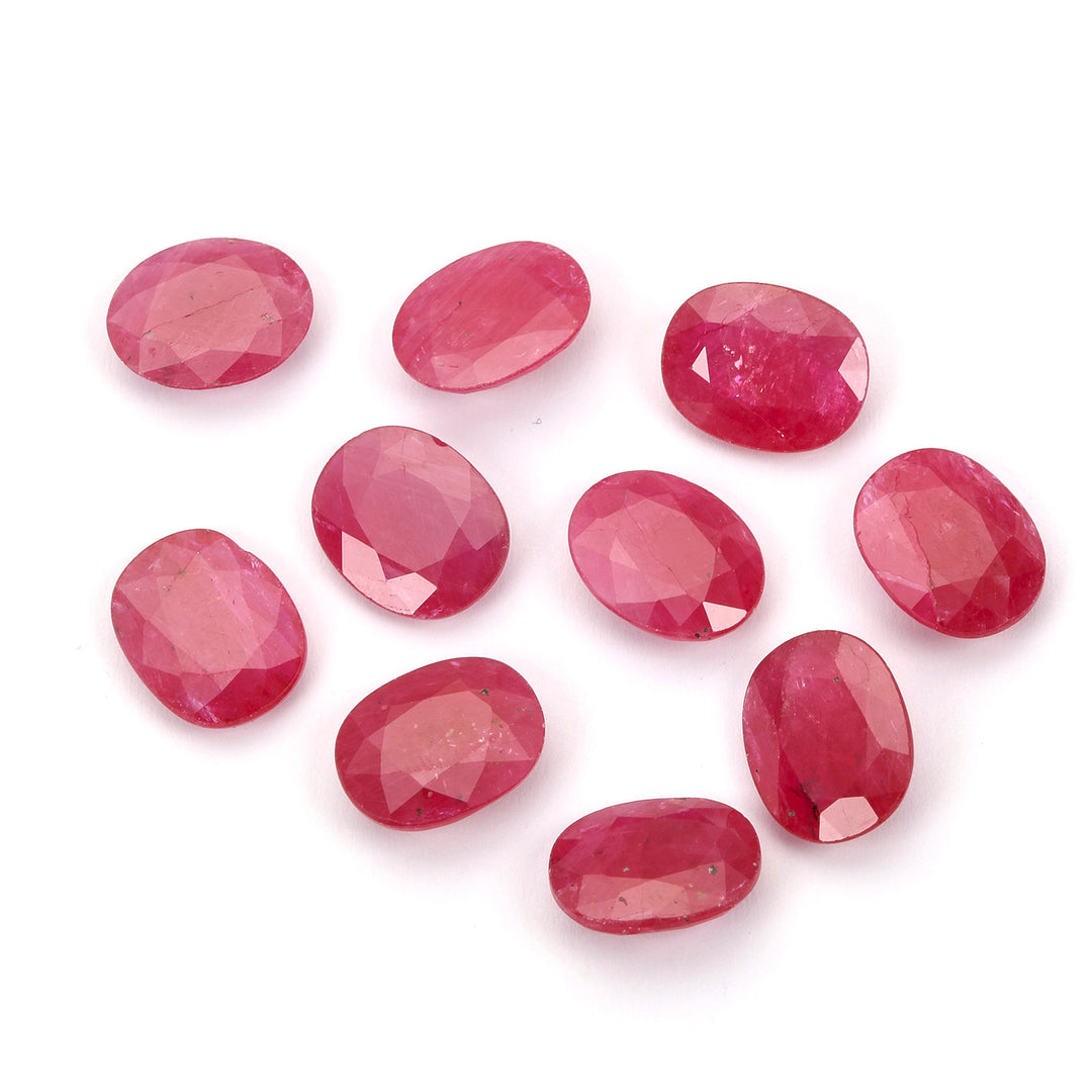10 Carats Lot Ruby 10x8mm Approx 4 Pieces