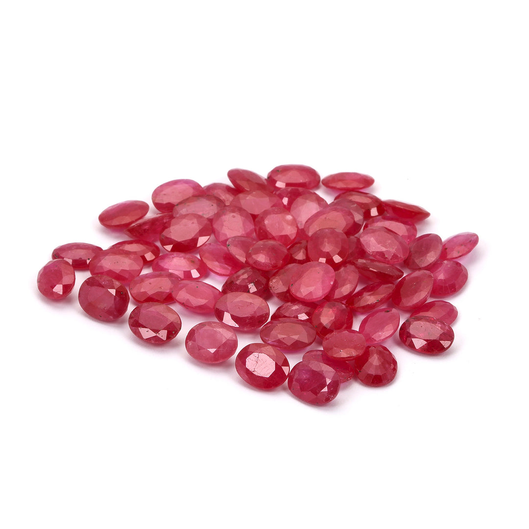 5 Carats Lot Ruby 8x6mm Approx 3 Pieces