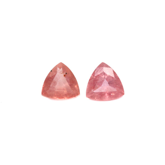 2Pc Lot Pink Sapphire Trillion 5x5mm 1.00 Carats