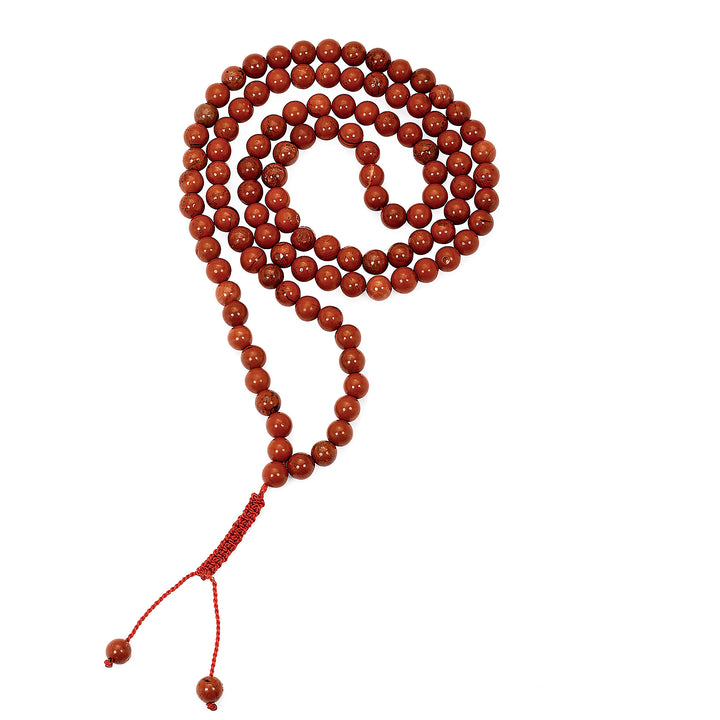 Red Jasper Japa Mala (108 Beads)