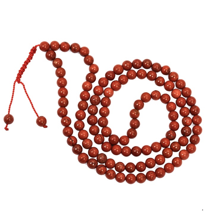 Red Jasper Japa Mala (108 Beads)