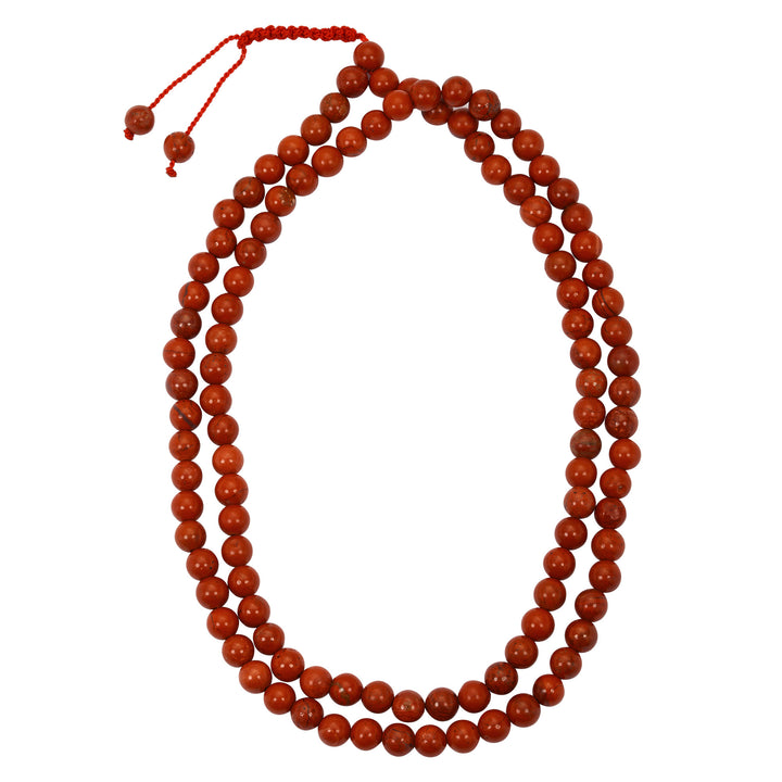 Red Jasper Japa Mala (108 Beads)