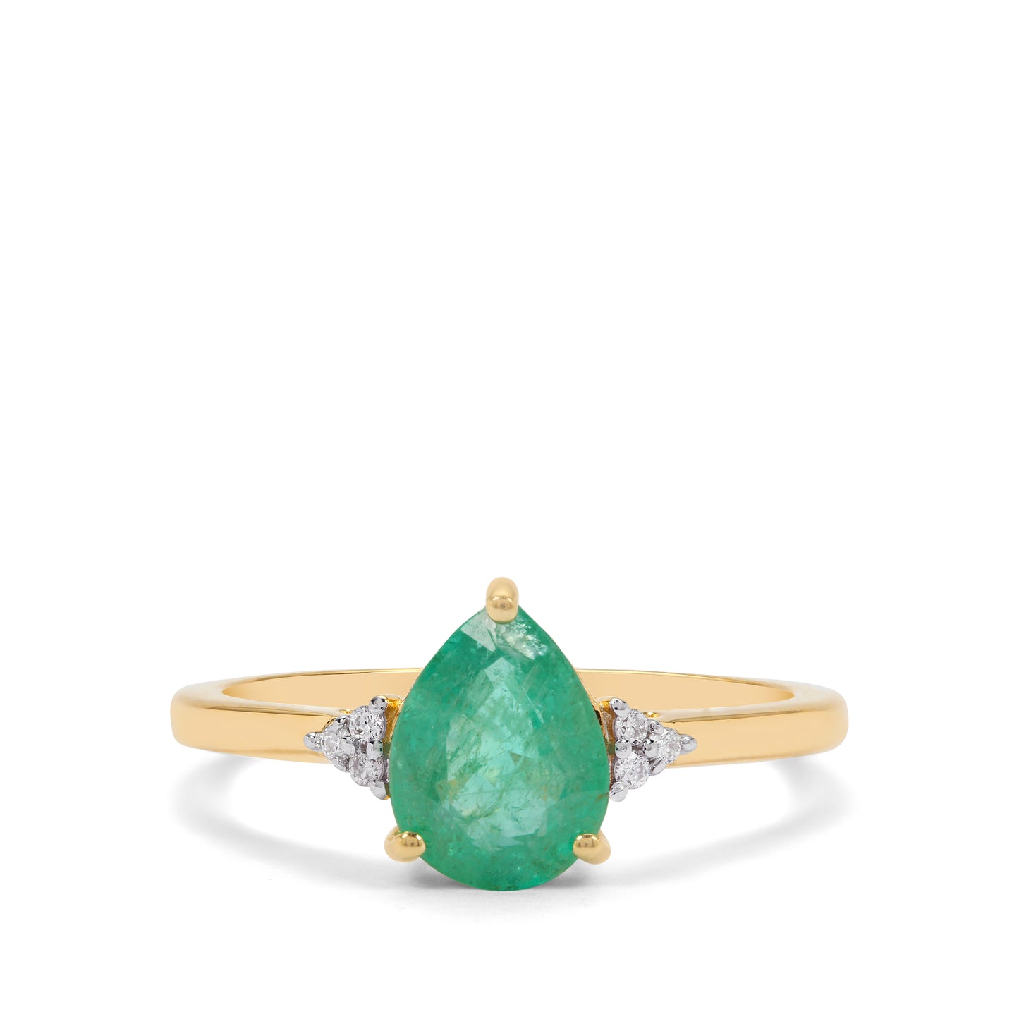 Emerald and Diamond Ring in 14KY Gold(NANK80E)