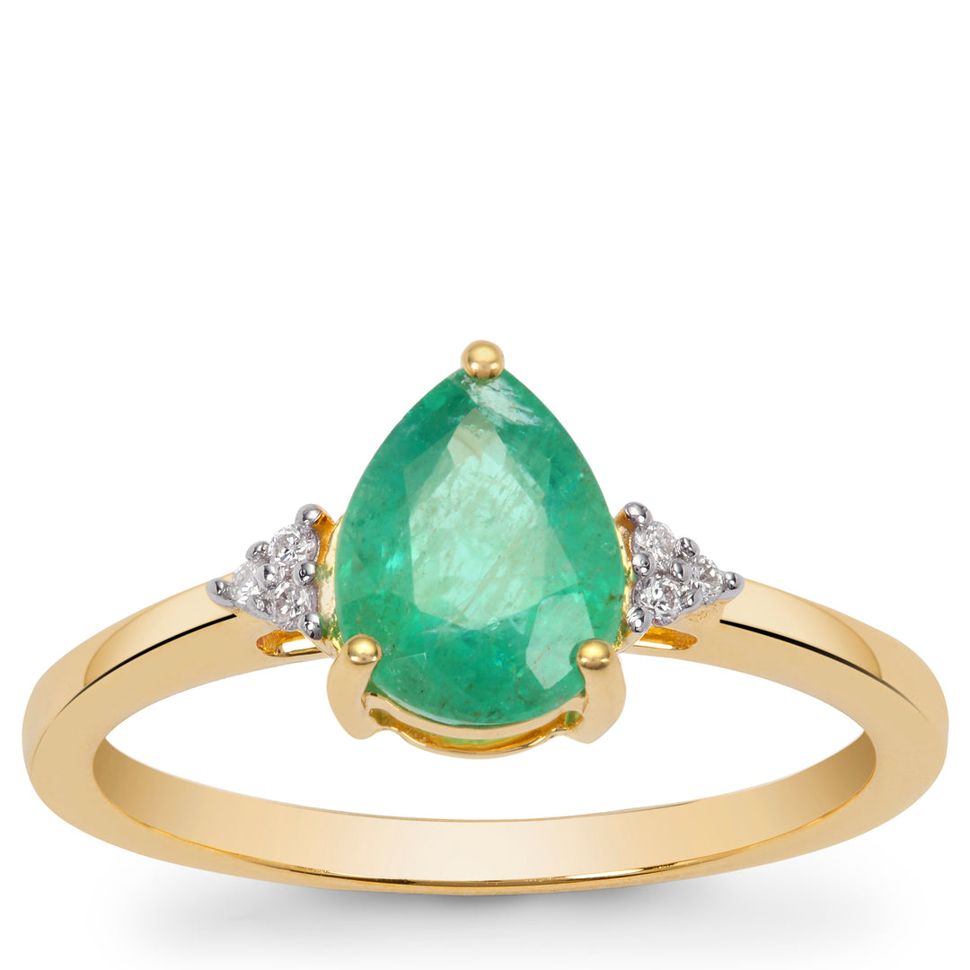 Emerald and Diamond Ring in 14KY Gold(NANK80E)