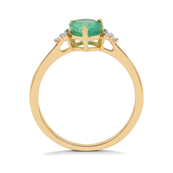 Emerald and Diamond Ring in 14KY Gold(NANK80E)