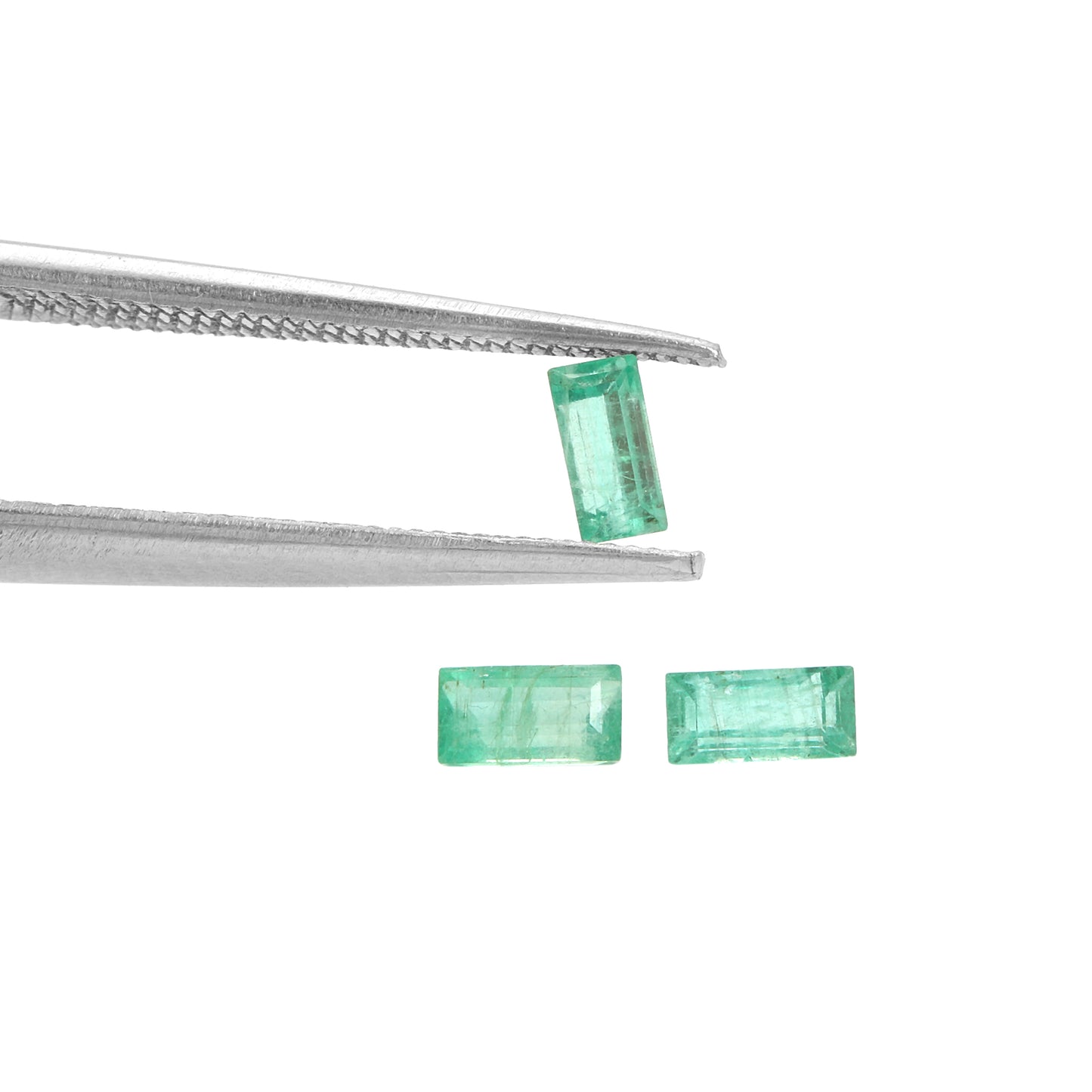 2Pc Lot Emerald (Baguette 4x2mm) 0.20 Carats NDCI98