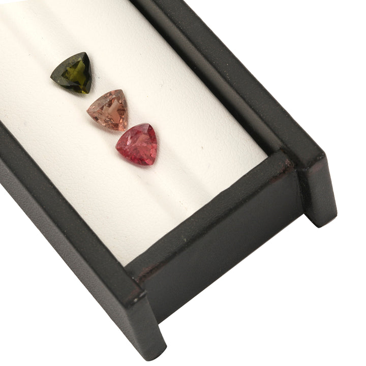 3Pc Lot Multi Tourmaline 7x7mm 3.80 Carats