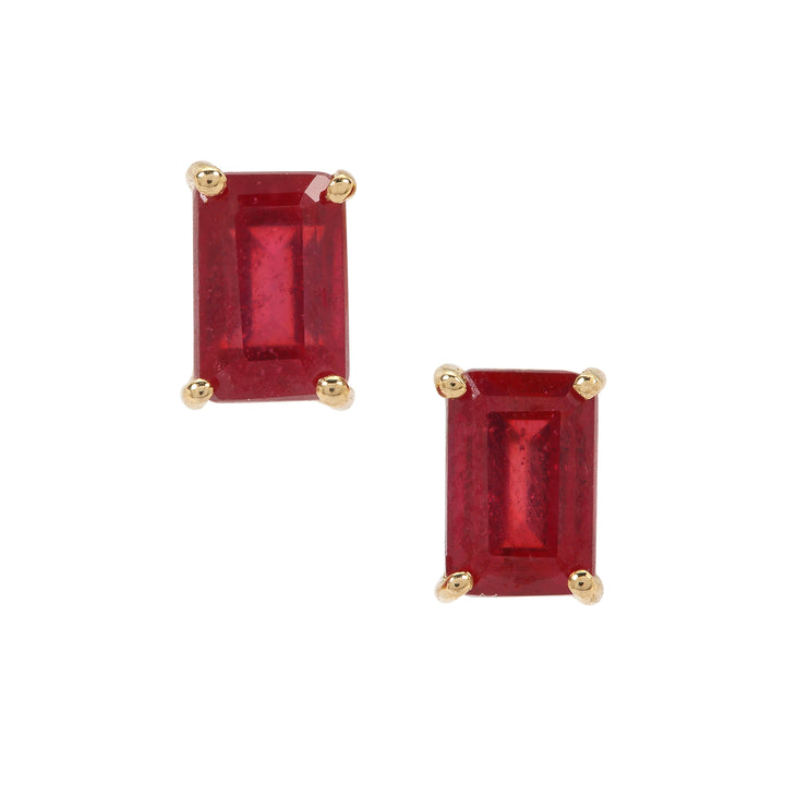 Classic Gold Earring with Ruby (NVNK21)