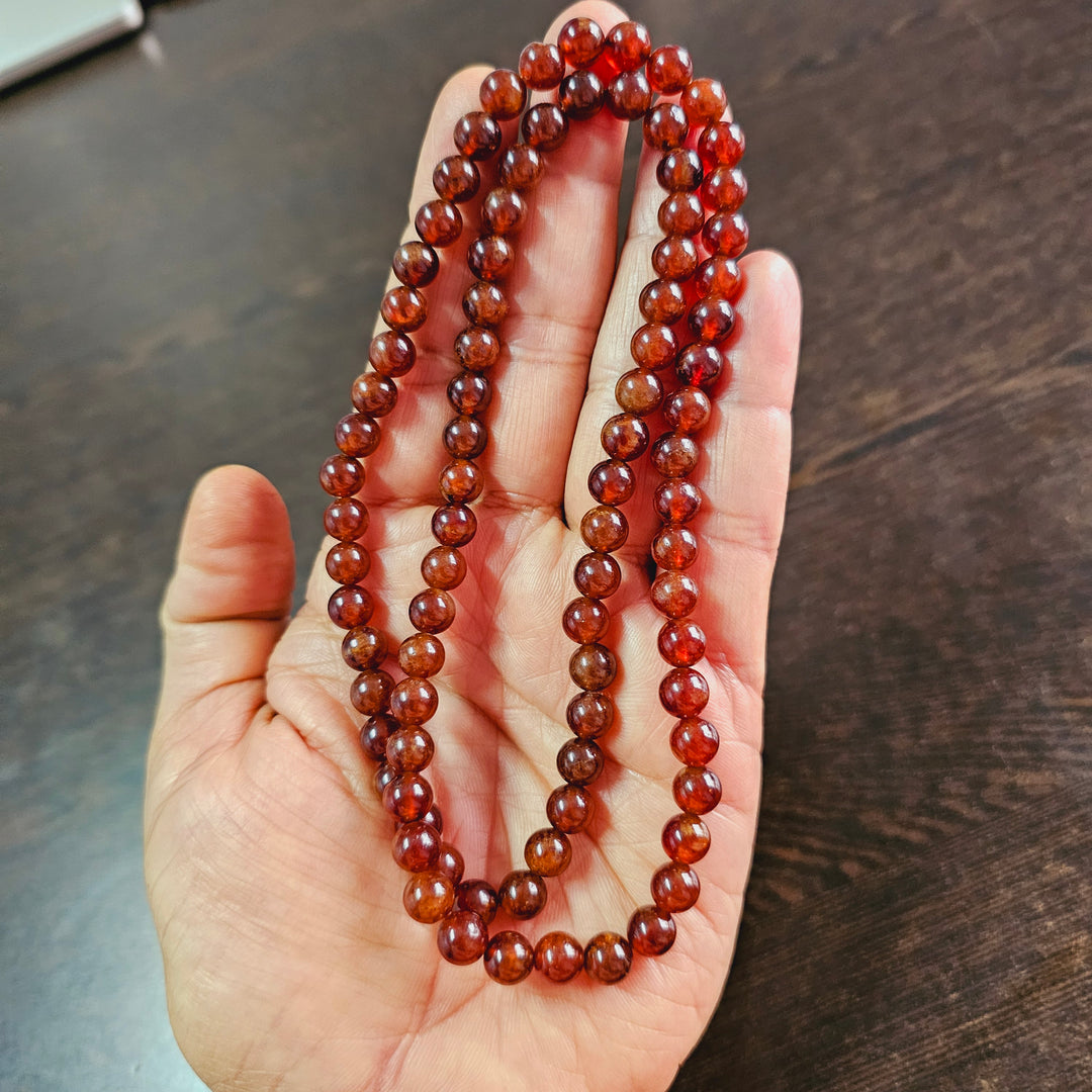 Gomed (Hessonite) 24" Necklace for Rahu Remedies