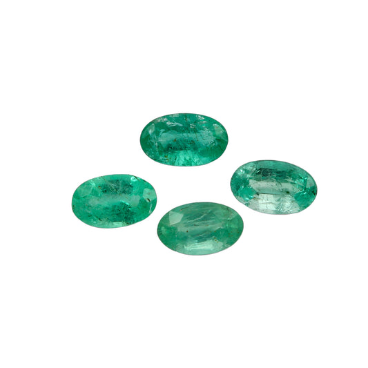 2Pc Lot Emerald 5x3mm 0.60 Carats