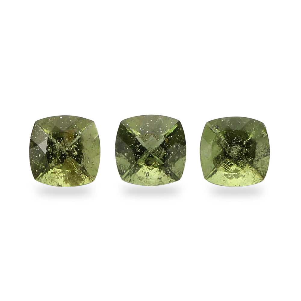 2Pc Lot Moldavite 6x6mm 1.45 Carats