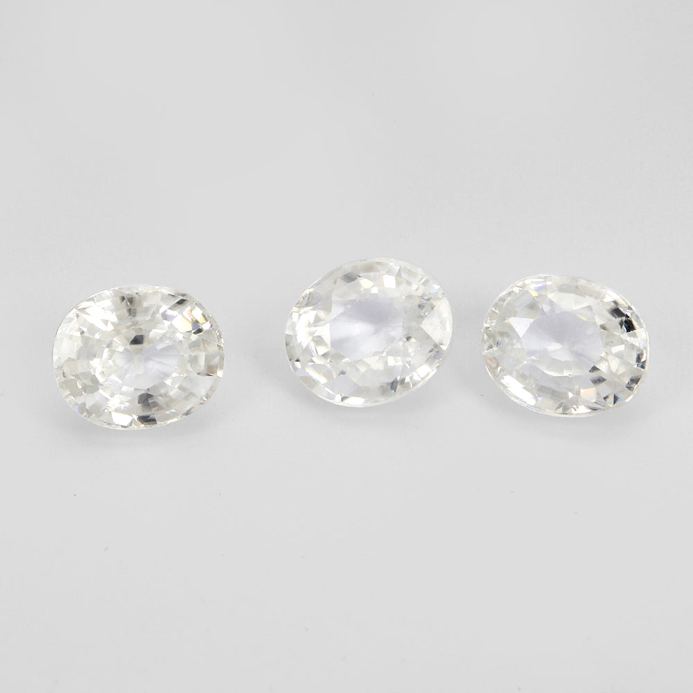 Certified White Zircon Oval 2.54 Carats (2.79 Ratti) FNCI18