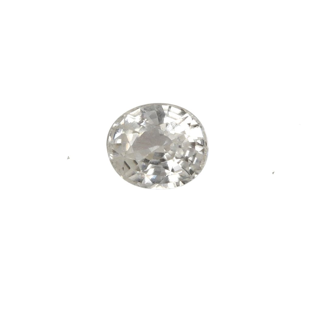 Certified White Zircon Oval 2.74 Cts. (3.01 Ratti) OMCI63