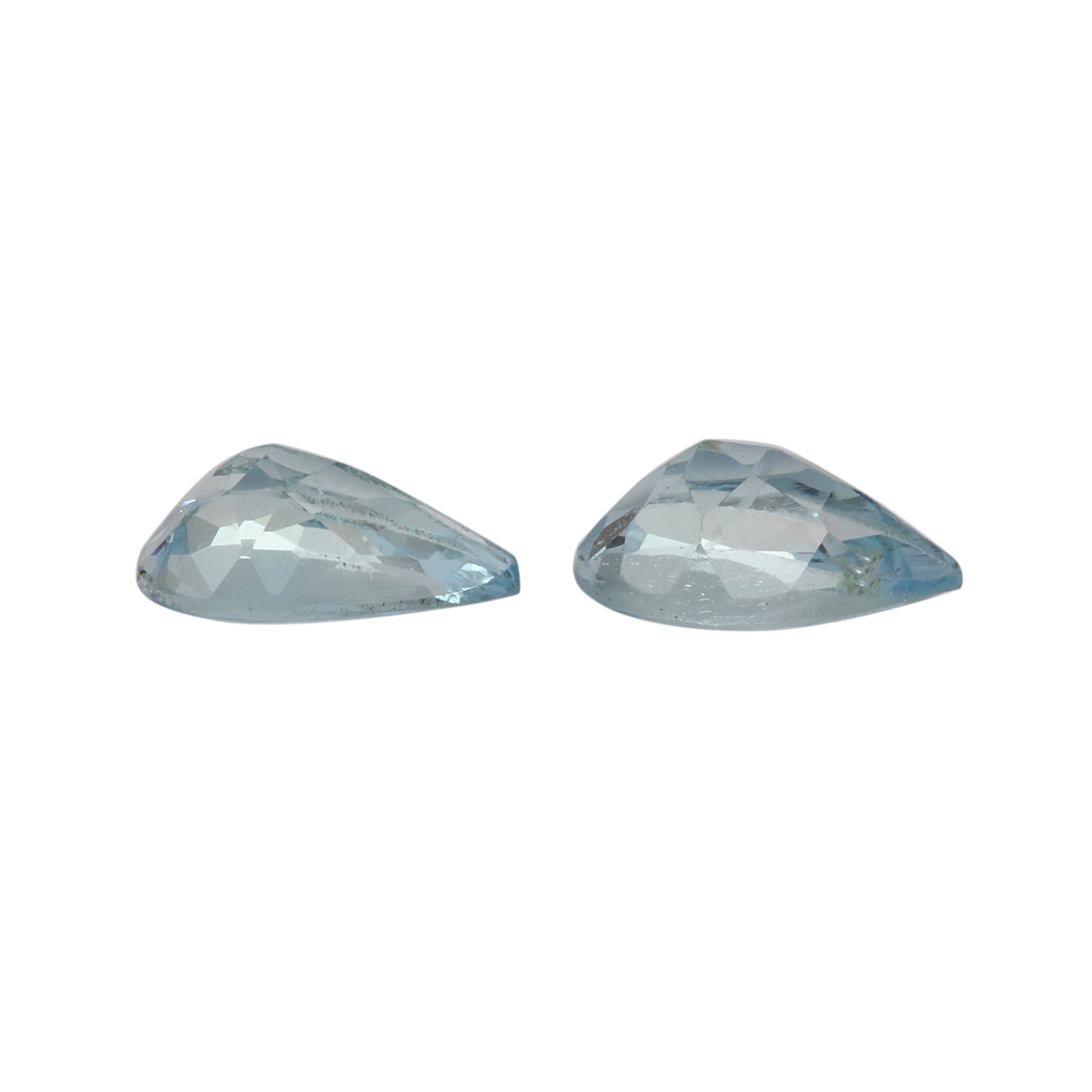 2Pc Lot Aquamarine 6x4mm 0.60 Carats