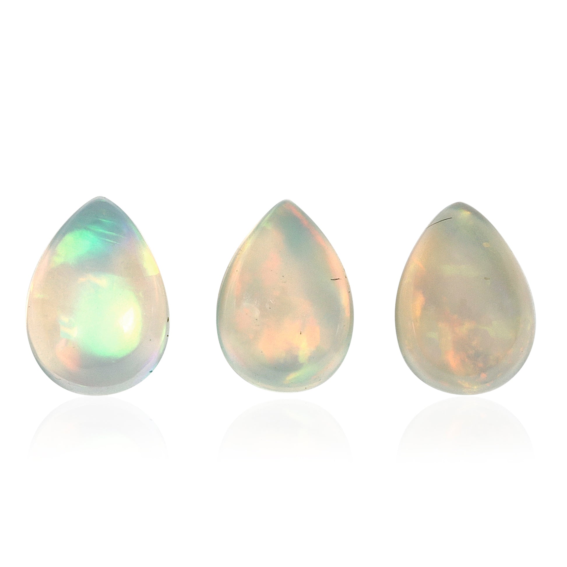 2Pc Lot Ethiopian Opal (Pear 7x5mm) OWHI96
