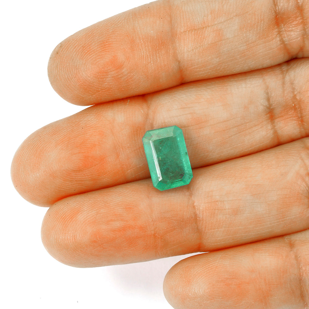Certified Zambian Emerald (Panna)-4.30 Carats (4.73 Ratti) Zambia, SKU:OZZI64