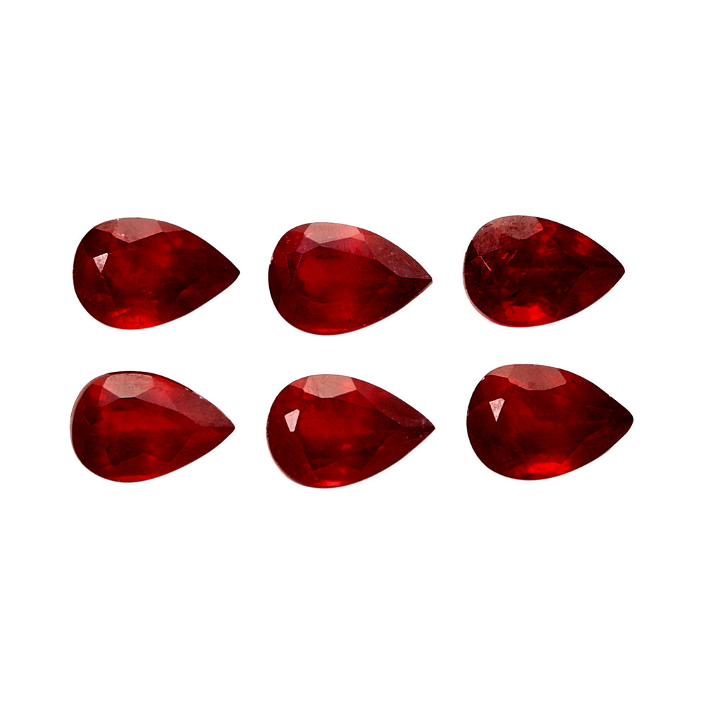 2Pc Lot Ruby 6x4mm 0.50 Carats PAMY10