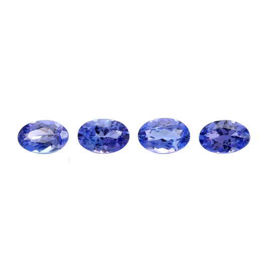 2Pc Lot AA Tanzanite 6x4mm 0.85 Carats