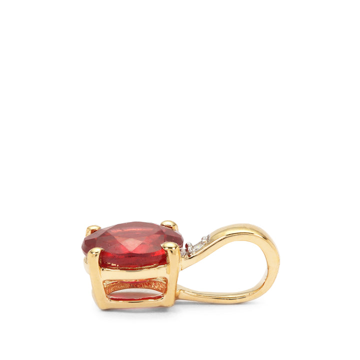 Classic Gold Pendant with Ruby and Diamond(PENK79)