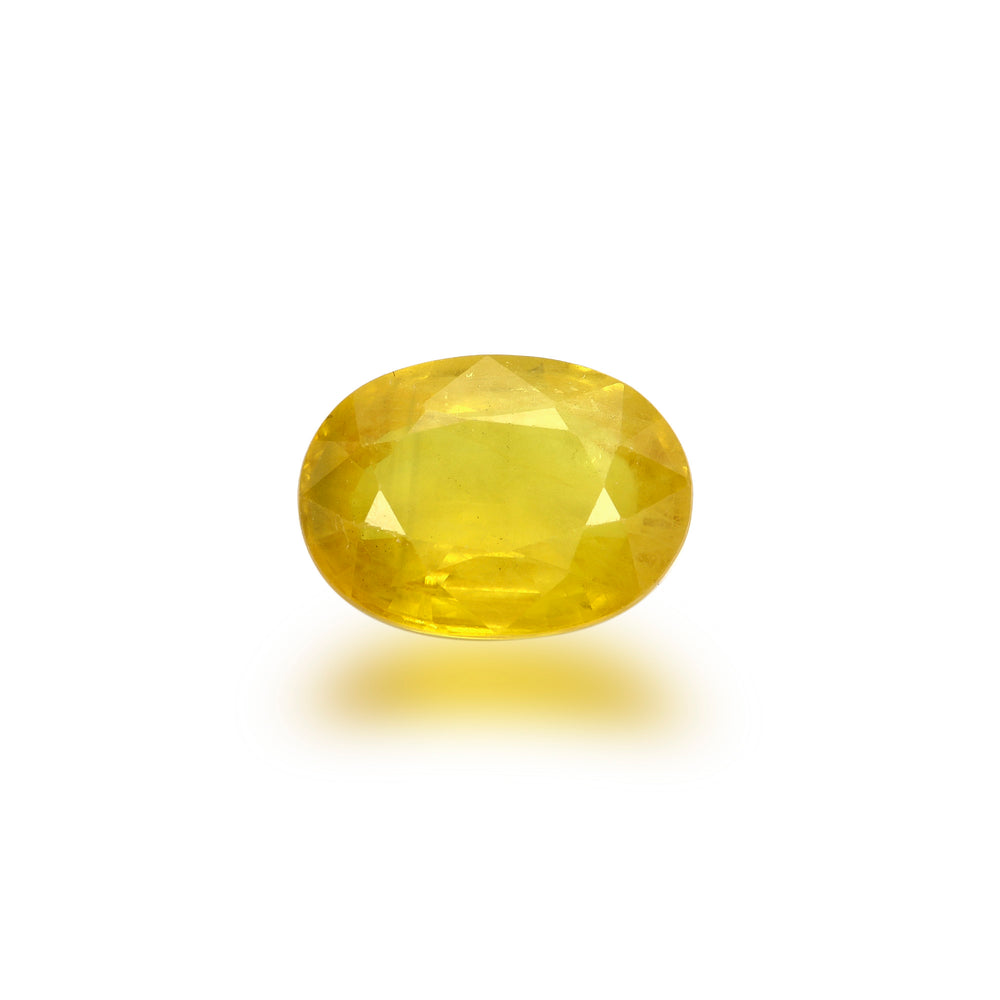 Certified Yellow Sapphire-3.89 Carats (4.27 Ratti) Thailand, SKU: PFPX76