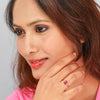 Classic Gold Ring with Ruby and Diamond(PGNK64)
