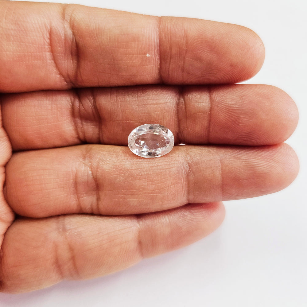 Certified White Zircon 6.92 Cts (7.61 Ratti) PLVW41