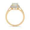 Celestial Glow Opal Diamond Ring in 14k Gold(PMNK08)