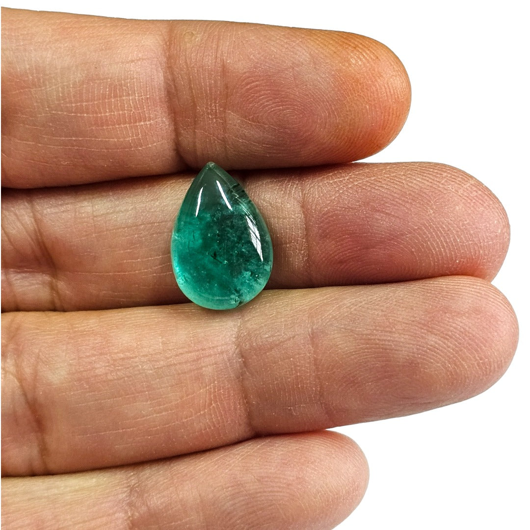 Certified Emerald (Panna)-10.23 Carats (11.25 Ratti) Zambian, SKU: XTCI24_Pear10.23