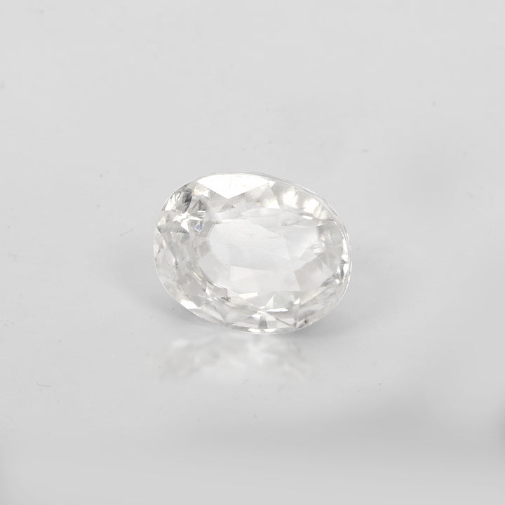 Certified White Zircon 8.66 Cts (7.87 Ratti)