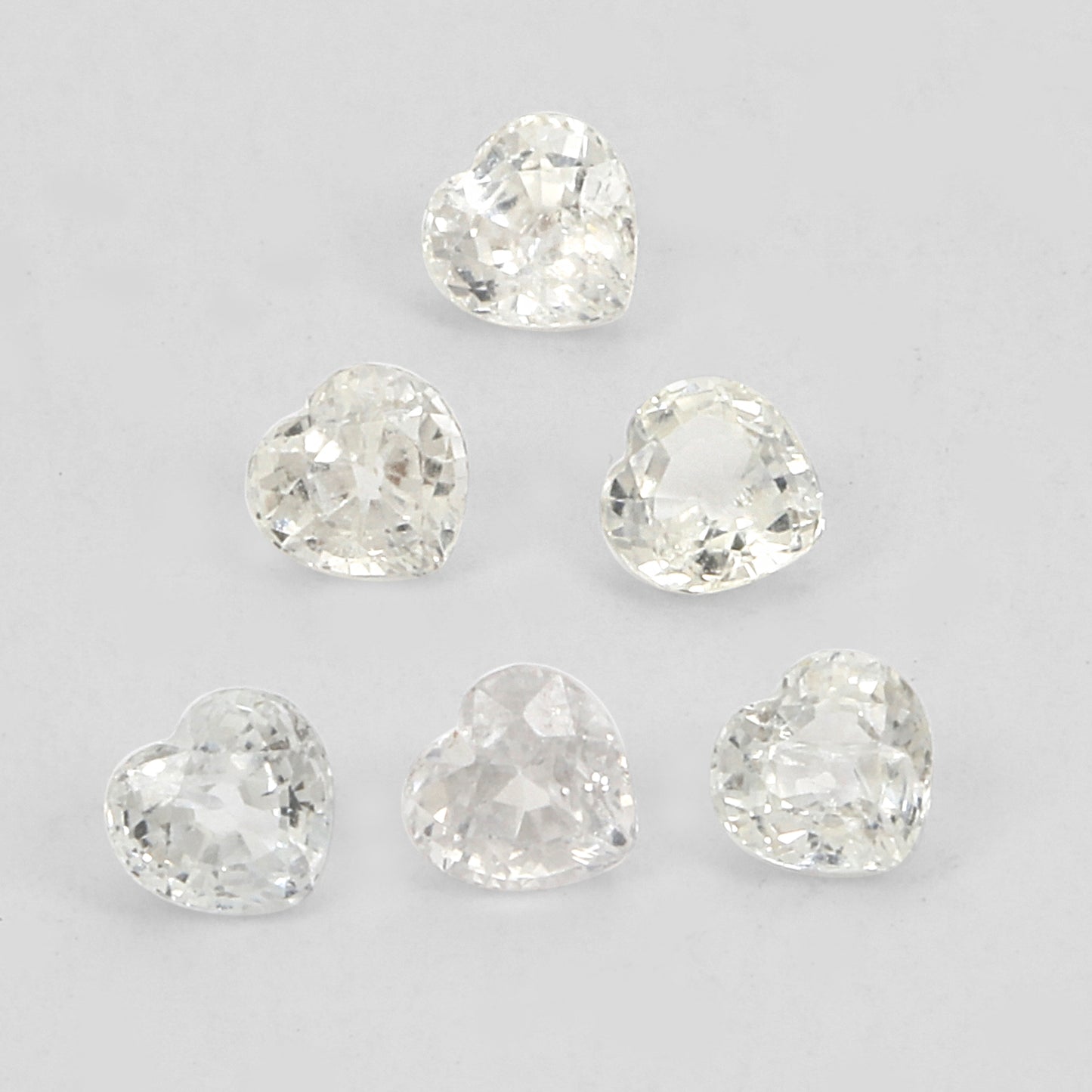 2Pc Lot Ceylon White Sapphire 4x4mm 0.50 Carats