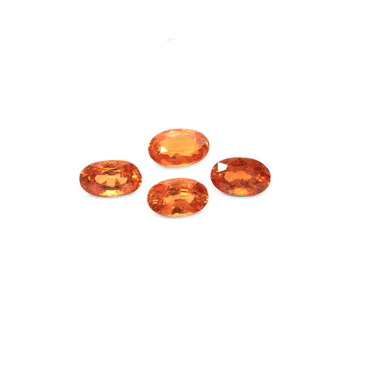3Pc Lot Spessartite Garnet (Oval 5x3mm) 0.75 Carats