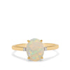 Luxurious Opal Diamond and 14k Gold Ring(QVNK52)