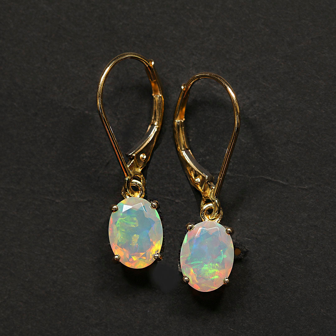 Classic Danglers in Opal and 14k Gold(RCNK89)