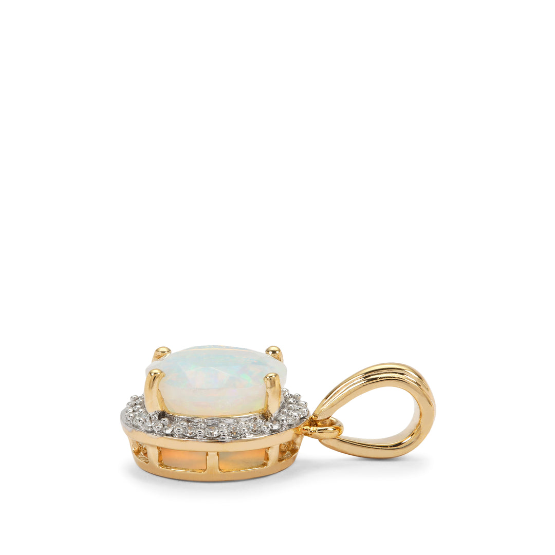 Timeless Opal and Diamond Pendant in 14k Gold(RGNK60)