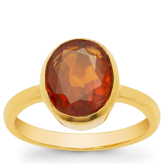 Hessonite (Gomed) Ring in Panchdhatu (RHGP)