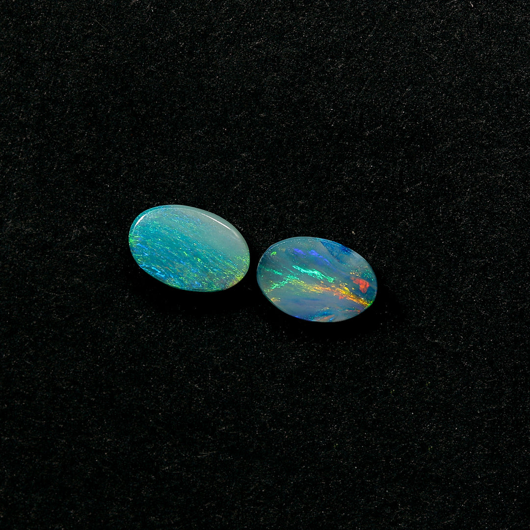 2Pc Lot Doublet Opal (Oval 6x4mm) RJOC95 Oval 6x4