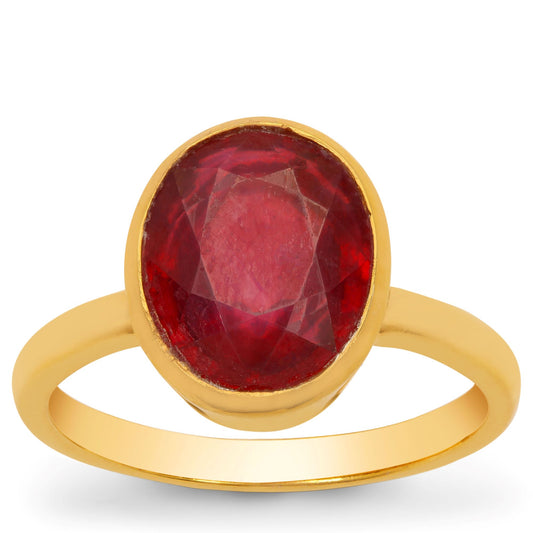 Ruby (Manik) Ring in Panchdhatu (RRGP)