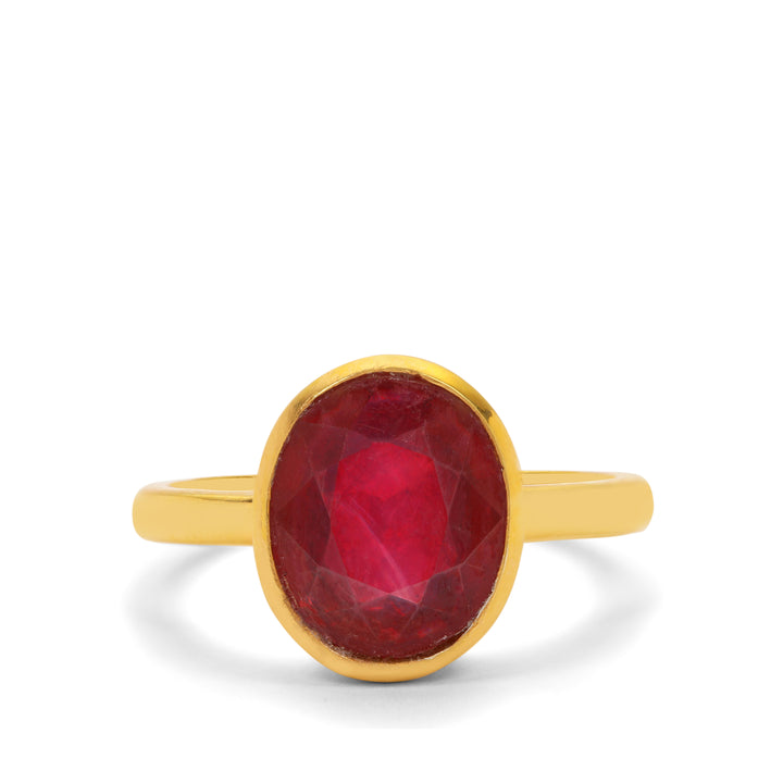 Ruby (Manik) Ring in Panchdhatu (RRGP)