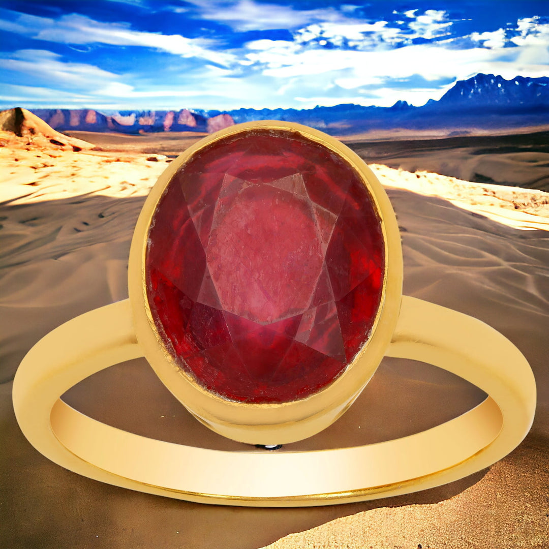 Ruby (Manik) Ring in Panchdhatu (RRGP)