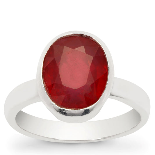 Ruby (Manik) Ring in Sterling Silver (RRSS)